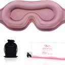 Sleep Eye Mask for Men Women, Lash Extensions 3D Sleeping Mask, Travel Blackout Night Blindfold Eye Shade Cover with Adjustable Strap (Pink-3D) (1 Count (Pack of 1))