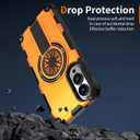 Magnetic Case for Galaxy S25 Edge, [Compatible with Mag-Safe] Shockproof Protective Cover Case for Samsung Galaxy S25 Edge Orange