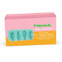 Kids Popsicle Molds, 10-Cavity Food-Grade Silicone Ice Pop Cream Molds, with Reusable Sticks, Non-Stick Flat Design, Easy Release, Stackable for Space Saving,  Pack of 3