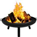 GasOne 23 in Outdoor Wood Burning Fire Pit Durable Alloy Steel Fire Pits for Outside Small Fire Pit for Backyard, Porch, Deck, Camping, BBQ