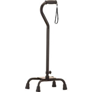 NOVA Medical Products Heavy Duty Quad Cane with Large Base, Black, 4.5 Pound (5710BK)