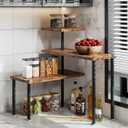 Countertop Organizer Organization 3 Tier Kitchen Corner Shelves Adjustable Spice Storage Rack for Bathroom Coffee Area Over Sink (Black)