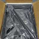 Marbrasse Label Holder for Rolls and Fanfold Labels, Metal Thermal Label Printer Holder with Drawer, Shipping Label Stand, Sticker Roll Holder for Home, Office, Small Business, Black