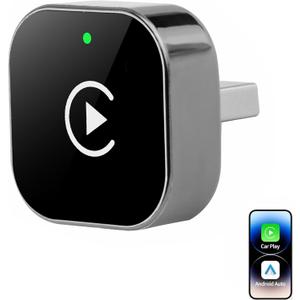 2-in-1 Wireless CarPlay Adapter for iPhone  Wireless Android auto Adapter,2026 Upgrade mini CarPlay,Fast Auto-Connect,Plug & Play, Apple Car Play for iOS 10+/ Android 11+