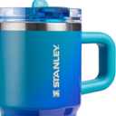 STANLEY Quencher ProTour Flip Straw Tumbler with Leakproof Lid 20 oz | Built-In Straw & Handle | Cupholder Compatible for Travel | Insulated Stainless Steel Cup | BPA-Free | Sea Glass Aura