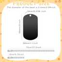 20 Pieces Military Dog Tags Set Including 10 Stainless Steel Army Blank Dog Tags 10 Steel Chains Personalized Pet Oval Pendant Necklaces for Stamping Engraving DIY Halloween Craft(Black)