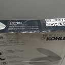 KOHLER 25876-7 Hyten Elevated Quiet-Close round-front toilet seat, Black Black