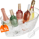 Lifewit Large 6.5L Ice Bucket for Parties, Portable Drink Bucket for Cocktail Bar, Plastic Champagne Cooler for Beverage/Beer/Juice, Mimosa Bar Supplies Chiller Tub with Scoop