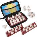 Doreimi Premium Quality Triangle Domino Game Set with 56 Triangular Domino Tiles, Includes 4 Holders, Classic Family Strategy Board Game for 2-4 Players Kids and Adults