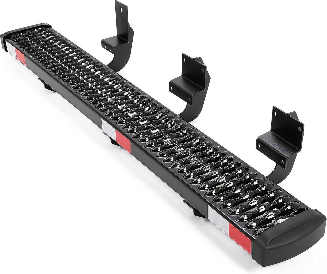 HECASA Grip Step 55-1/2 inch Steel Compatible with 2015 to Present Ford Transit 150/250/350 Passenger Side Sliding Door Running Board Side Step Cargo Van Step Black Powder Coated