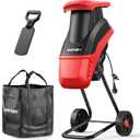 15-Amp Electric Wood Chipper, 4200 RPM Garden Shredder with 1.75" Branch Capacity, 50L Collection Bag & 7" Wheels, Lightweight Yard Waste Mulcher for Leaves, Branches & Home Landscaping