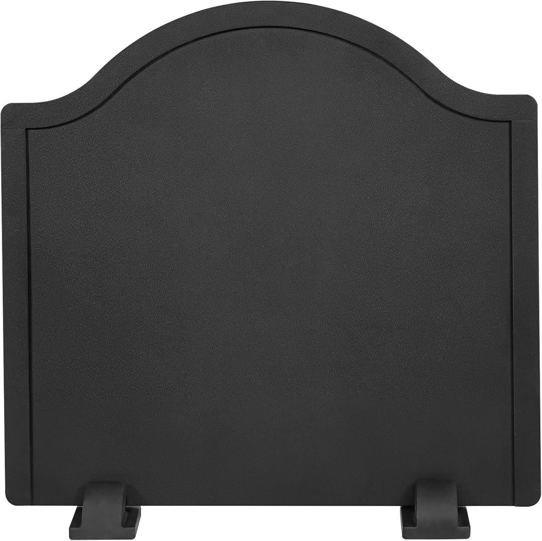 Firebacks for Fireplace-Iron Fireback with Feet, Fireplace Heat Reflector, Fireplace Back Plates, Heat-Resistant Material with Minimalist Look for Wall Protection (16.5inch)