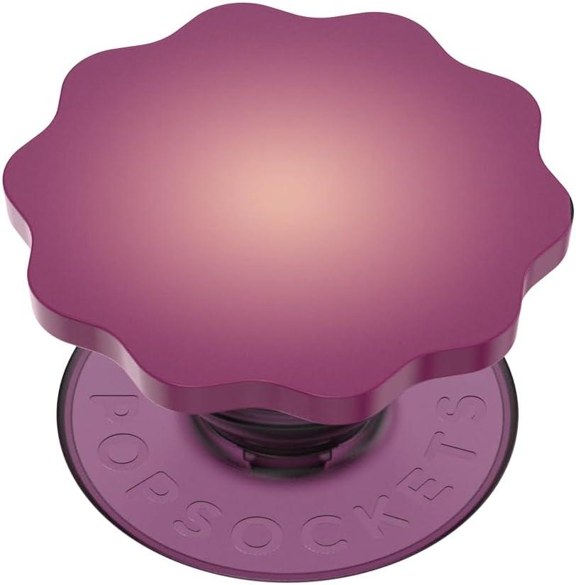 PopSockets Phone Grip with Expanding Kickstand, Adhesive Grip - Molded Flower Rd Rd Wine Translucent