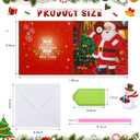 Clabby 12 Pcs 12 Pcs Christmas Card Making Kits, 5D Diamond Art Greeting Card, DIY Christmas Diamond Art Painting Crafts Advent Calendar Round Drill Gem for Party Adults Holiday Friend Family (Warm)