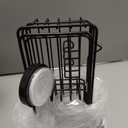 TAILI Shower Caddy Suction Cup 2 Pack with Hooks & Soap holder, Heavy Duty Shower Organizer for Bathroom, No Drilling Bathroom Organizer with Large Capacity, Black Metal Storage Basket