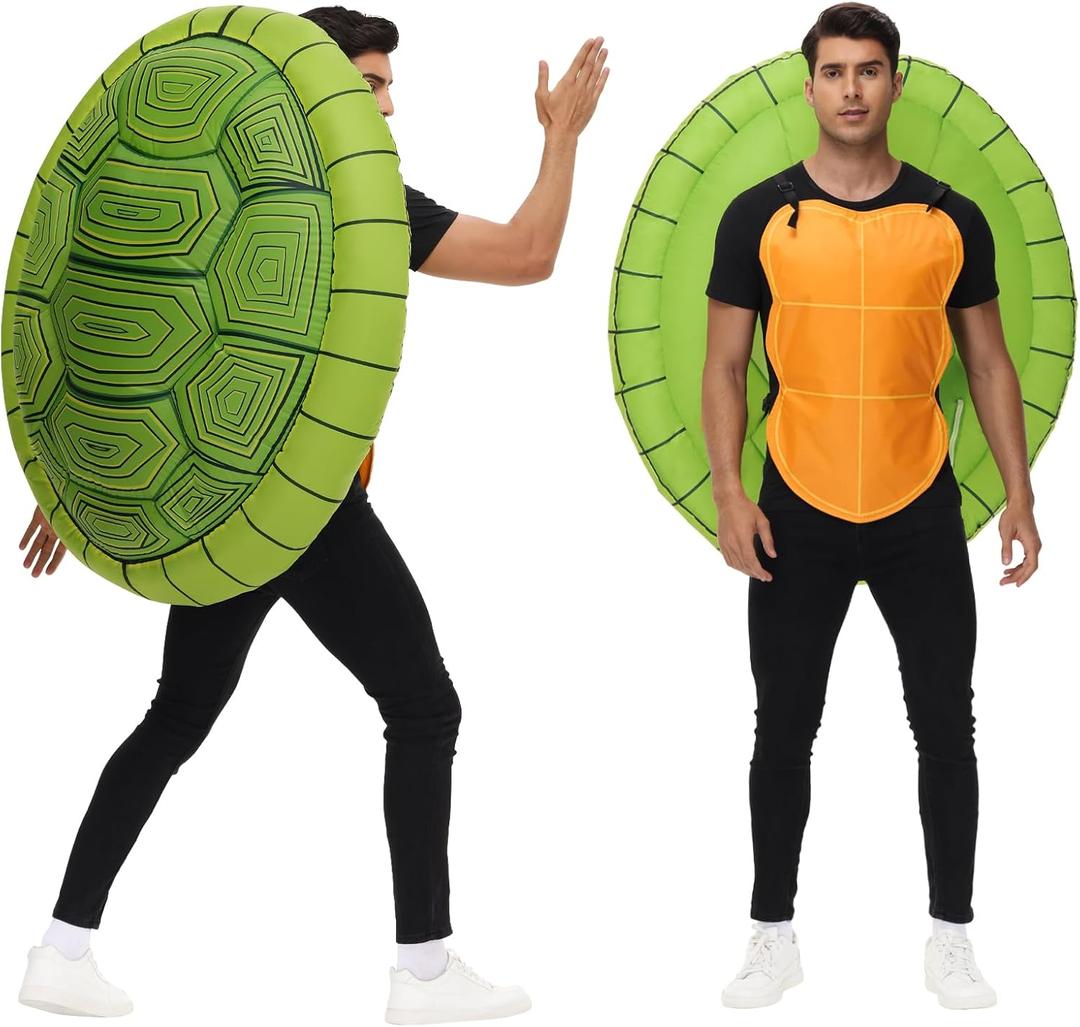 Tanganan Inflatable Turtle Costume for Adult, Halloween Cool Turtle Costumes Suit Women Men Blow up Costumes Funny Fancy Dress Party Costumes