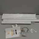 Closet Rods for Hanging Clothes, 17 to 84 Inch Heavy Duty Stepless Adjustable Closet Hanging Rod, 1.3 Inch Diameter Metal Closet Rod for Wardrobes Laundry Bedroom RV, White