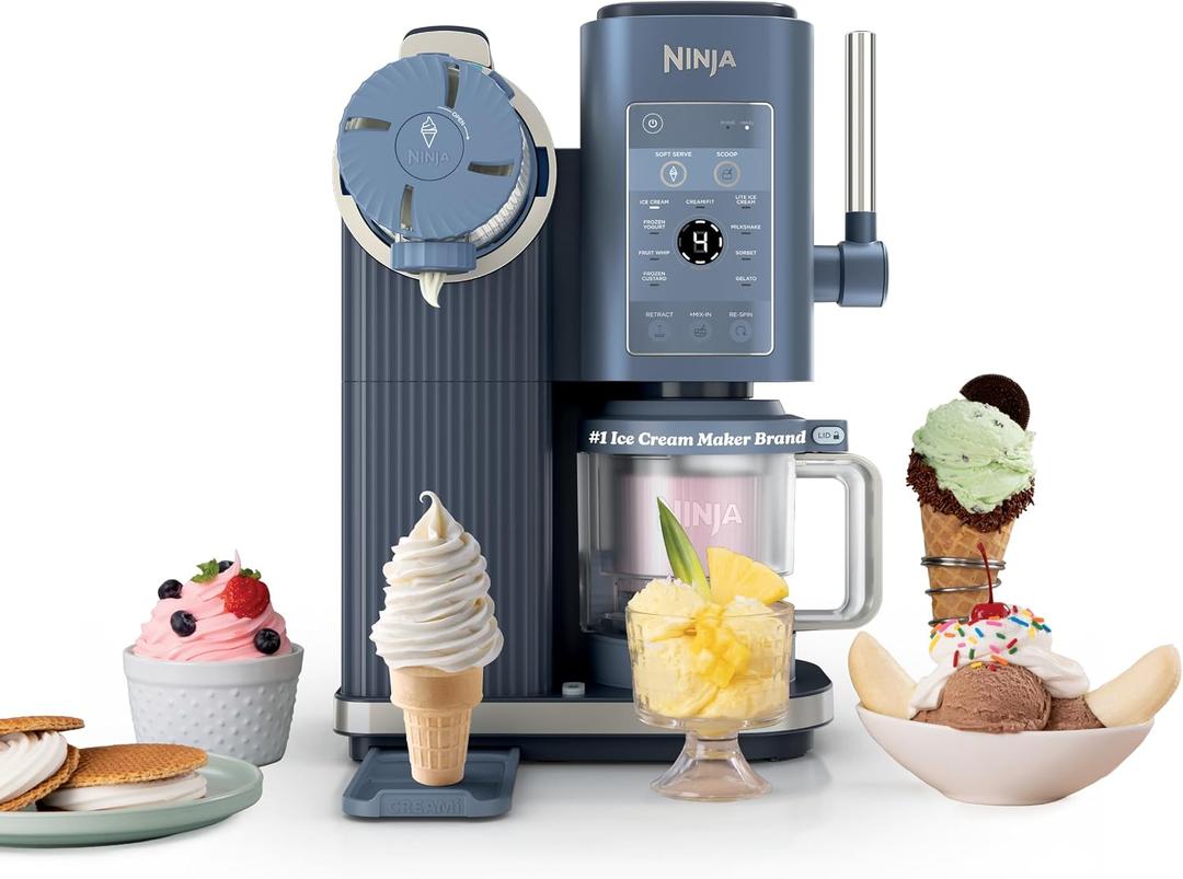 Ninja Creami Scoop & Swirl 13-in-1 Ice Cream and Soft Serve Maker, NC701BL