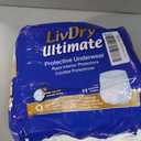 LivDry Ultimate 3XL Adult Incontinence Underwear, Max Absorbent Diapers for Women and Men, XXXL 72 -92" Waist, Leak Proof Cuff, XXX-Large, 9 Count (White, XXXL)