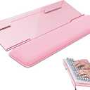 Computer Keyboard Wrist Rest Stand for Desktop, Keyboard Holder for Easy Typing with Wrist Pad for Office Desk, Home, School (Pink and Black)