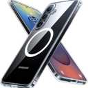 TORRAS Magnetic Shockproof for Samsung Galaxy S26 Plus Case, Fit for MagSafe,12FT Military Grade Protection, Anti-Yellowing Slim Magnetic for Samsung S26+ 6.7'' 5G Phone Case 6.7", Diamond Clear