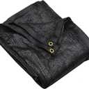 70% 10 ft x 20 ft Black Sunblock Shade Cloth Net Mesh Shade tarps with Grommets for Garden Patio Plant Cover Greenhouse Swimming Pool or Barn Kennel Pool Pergola