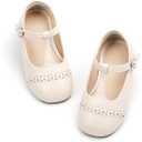 Girls T-Strap Shoes | Square Toe for Wide Feet | Party & Dress Toddler Kid 7