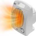 Comfort Zone Personal Space Heater, Fast Heating Electric Heater with Adjustable Thermostat, 3 Heat Settings, Tip-Over & Overheat Protection, Cool-Touch Portable Heater for Home & Office, ETL Listed (White)