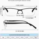 LUFF 4Pcs Anti-Blue-ray Reading Glasses Portable Ultra-Light Readers(2.5X)
