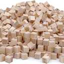 Wood Blocks for Crafts, Unfinished Wood Cubes, 1cm Natural Wooden Blocks, Pack of 300 Small Wood Square Blocks, Wooden Cubes for Arts and Crafts and DIY Projects