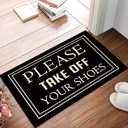 Entrance Door Mat,Funny Quotes Low Profile Decor Doormat Indoor,Please Take Off Your Shoes Mats Non-Slip Rug Outdoor Welcome Mat Gift for Friends/Front Door/Kitchen/Bathroom/Porch/Home Decoration (30*18 Inch, Mud Trapper Mats 1)