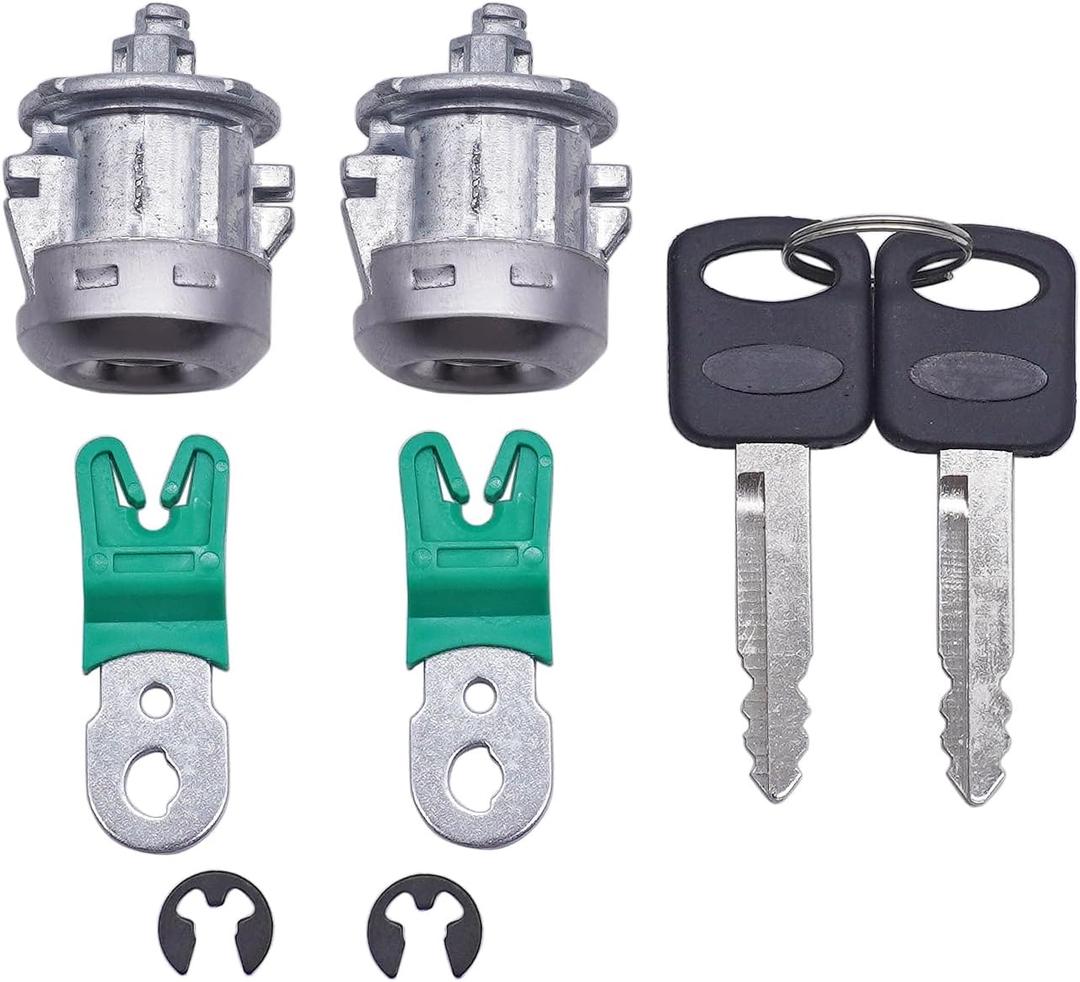 Door Lock Cylinder & Key Set 7C3Z-1521990-A Compatible with Ford F150 1997-2011; F250 1997-99;F-350 Super Duty 1999-2016;Lincoln Navigator 1998-2014