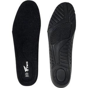 8Fans PU Insoles for Men & Women Thick & Thin Comfort Shoe Inserts, Shock Absorbing Cushion, Arch Support Insoles for Hunting Boots, Work Shoes & Daily Footwear(Black, US12(Thick)