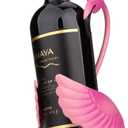 Tooarts Flamingo Wine Holder Wine Shelf Metal Sculpture Home Crafts Decoration