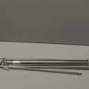 Closet Hanging Rod, Adjustable Width and Height Space-Saving Clothes Hanging Bar, 1 Pack Chrome