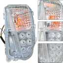 labwork DRL Fog Lights Assembly 8151147060 8152147060 Replacement for 2012-2015 Prius Clear Lens Left+Right Side (Passenger & Driver Side)
