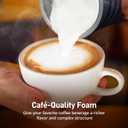 Milk Frother, Paris Rhne 4-in-1 Milk Steamer and Frother, Hot & Cold Foam Milk Warmer with Temperature Control, Auto Shut-Off Frothers for Coffee, Latte, Cappuccino, Macchiato, Blue