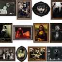Halloween Party Decorations 12 Pieces Disposable Haunted Pictures Gothic Manor Portraits Horror Pictures House Creepy Portraits Pictures Spooky Home Decor