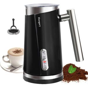 Huogary Milk Frother, 4 in 1 Electric Milk Steamer, Automatic Hot & Cold Foam Maker, Milk Warmer for Coffee, Latte, Cappuccino, Macchiato, 120V
