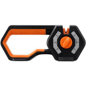 6-Stage Knife Sharpener - Premium Kitchen Knife Sharpeners - Adjustable Handheld Manual Knife Sharpeners for Kitchen Knives, Scissor and Chef Knife.Easy for beginners to use (ORANGE)