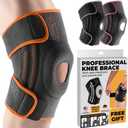 DR. BRACE ELITE Knee Brace with Side Stabilizers & Patella Gel Pads for Maximum Knee Pain Support and fast recovery for men and women-Please Check How To Size Video (Mars, Large)