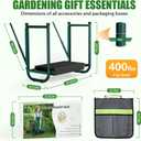 seasky Foldable Garden Kneeler and Seat, Anti-Tipping Gardening Bench Widened Thick Soft Kneeling Pad, Heavy Duty Gardening Stool with Tool Bag,Gardening Gift for Women