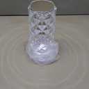 Portable Crystal Table Lamp,3 Color Touch Control Rechargeable Lamp,Crystal Bedside Lamp,Night Light,Room Decor Desk Lamp,Bedroom,Living Room,Kitchen,Dining Room Lamp (3-Color Rose)