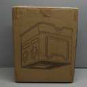 Foldable Cat Litter Box with Lid, Enclosed Potty, Large Top Entry Anti-Splashing Toilet, Easy to Clean Including Litter Scoop and 2-in-1 Cleaning Brush (Black)