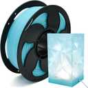 Transparent Sky Blue 1.75mm PLA Filament High Speed Clear Basic PLA Filament with Glitter 1kg (2.2lbs) Plastic Spool Fit Most FDM Printer AMS