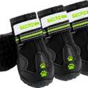 Dog Shoes&Dog Boots for Small,Medium,Large Dogs,Waterproof Non-Slip Shoes for Winter&Hiking,Adjustable Paw Protection, for Dogs (Size #2(width1.96inch) for 22-28 lbs) (Black)