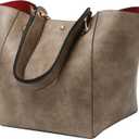 sqlp Large Work Tote Bag for Women Designer Purses and Handbags Big Bucket bags Ladies Travel Crossbody Purse (One Size, Apricot)