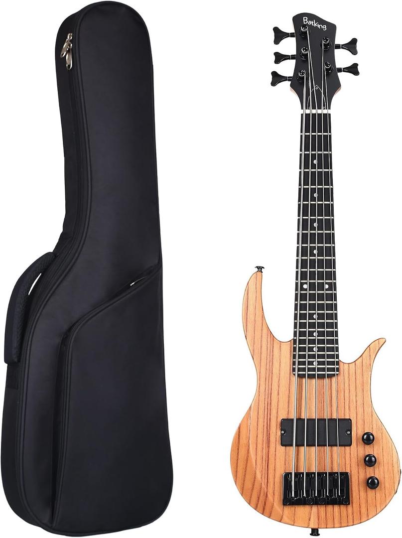 Batking Mini Ukulele Bass Electric Ubass 5 String Fretted Bass Ukelele