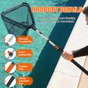 SISIUPASSIE 20FT Pool Skimmer Net with Pole, Foldable & Larger Capacity Pool Net for Cleaning, Telescopic Pool Pole Heavy Duty with Fine Mesh Pool Leaf Net for Above Ground & In-ground Pools