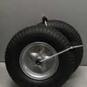 4.80/4.00-8" Tire, 16" Pneumatic Wheelbarrow Tire and Wheel with 5/8" Bearings (Extra 3/4") and 3" Centered Hub for Wheelbarrow/Garden Carts/Hand Truck/Yard Wagon Dump Cart (2-Pack)